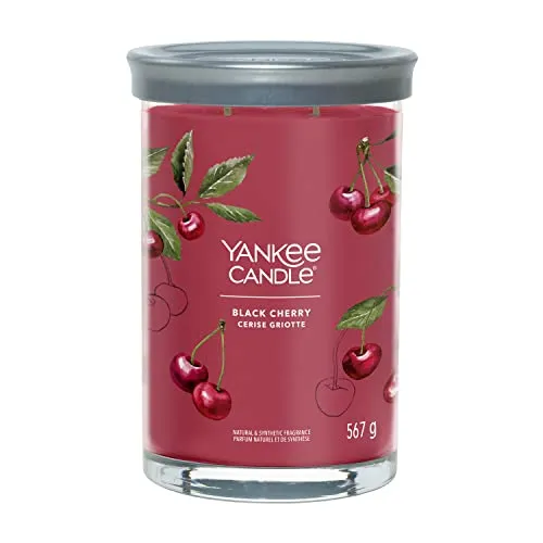 Yankee Candle Black Cherry Duftkerze 567 g - Kerzen-Kategorie, fruchtiger Duft mit der köstlichen Süße reifer Kirschen für ein einladendes Ambiente.