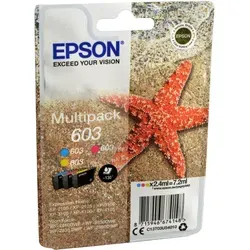 EPSON 603 T03U54 - 3er-Set Druckerpatronen (Cyan, Magenta, Gelb), originale Qualität für bis zu 390 brillante Druckseiten, ideal für Expression Home- und WorkForce-Drucker