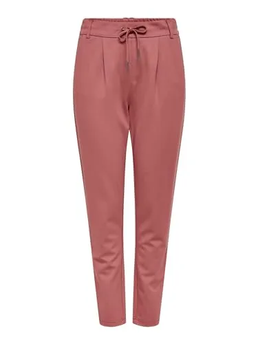 ONLY Damen Onlpoptrash Life Easy Col Pant PNT Noos - Schmal geschnittene Damen-Hose aus weichem Baumwollstretch, ideal für Lounge und Freizeit, mit Kordelzugverschluss und praktischen Eingrifftaschen.