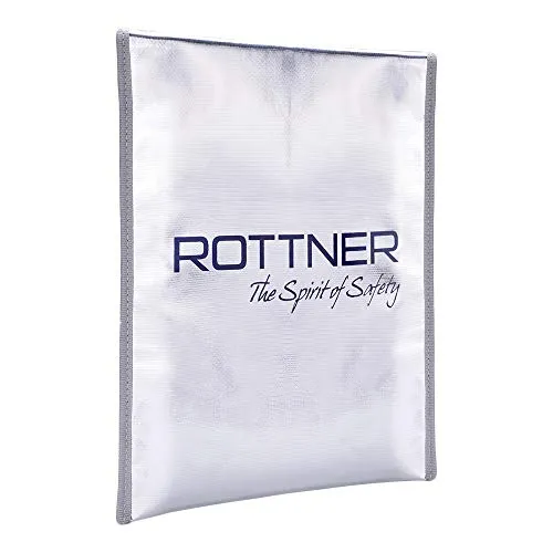 Rottner Fire Bag DIN A4 - Schwer entflammbare Dokumententasche - Sicheres Zubehör: Die Rottner Fire Bag schützt Ihre Dokumente vor Feuer und Nässe, ideal für wichtige Unterlagen und elektronische Geräte.