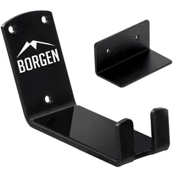 Borgen Wandhalterung für E-Bike & Mountainbike, schwarz - Extrem belastbare Fahrradhalterung aus pulverbeschichtetem Stahl, schont dein Bike mit Softschutz und ist vielseitig in Garage oder Wohnung einsetzbar. Ideal für jedes Fahrradmodell!