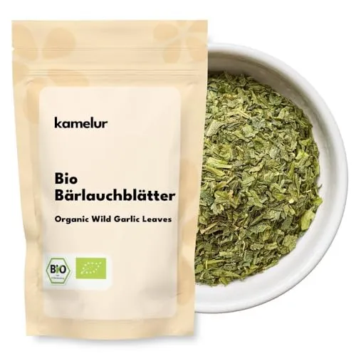 Kamelur 500g getrocknete Bio Bärlauchblätter - aromatischer Bärlauch für ein leckeres Pesto oder als Zugabe für Brotaufstriche
