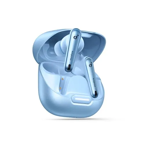 soundcore by Anker Liberty 4 NC - Kabellose Earbuds mit 98,5% Noise Cancelling - Kopfhörer mit adaptiver Geräuschunterdrückung und kristallklarem Sound. Genieß bis zu 50 Std. Wiedergabe und IPX4 Wasserschutz für unbeschwerte Musikmomente.