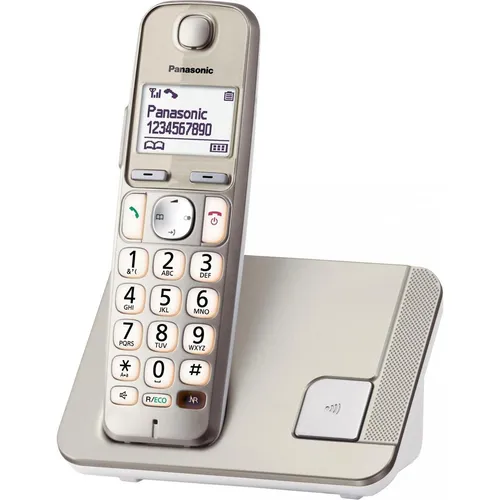Panasonic KX-TGE210 DECT Telefon in Weiß - Schnurloses Telefon mit klarer Klangqualität und praktischer Anrufbeantworter-Funktion, ideal für Zuhause.