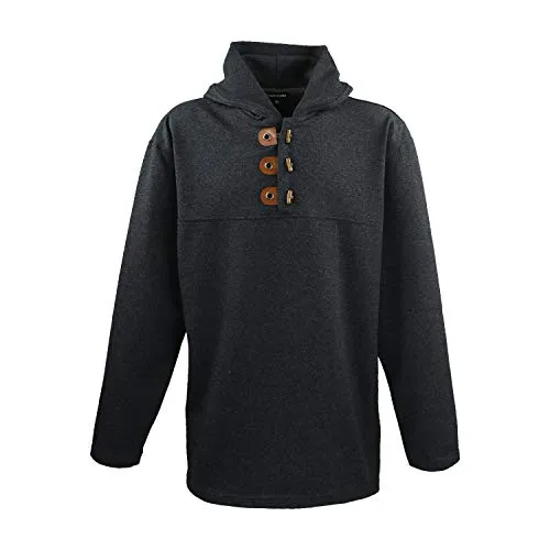 Lavecchia Herren Kapuzen Hoodie LV-605 (Anthrazit-Grey, 8XL) - Sweatshirts für Herren, komfortabler Übergrößen Hoodie aus weichem Material für optimalen Tragekomfort und lässigen Look.