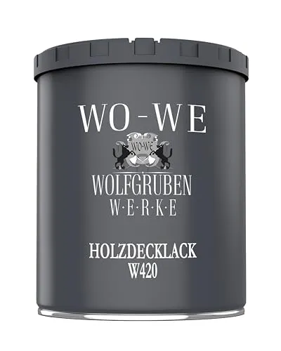 WO-WE Holzfarbe Holzlack Wetterschutzfarbe Außen & Innen - Reinweiß RAL 9010-750 ml