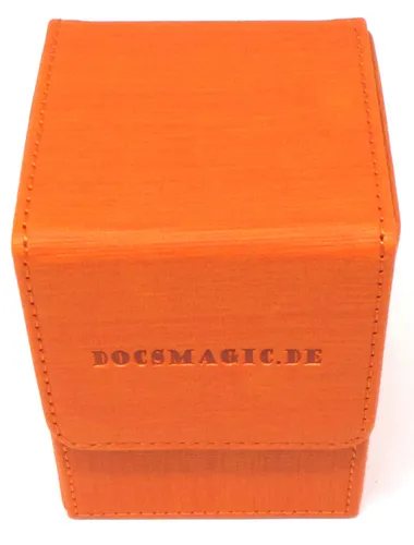 Docsmagic.de Premium Magnetic Flip Box (100) Orange + Deck Divider - MTG - PKM -