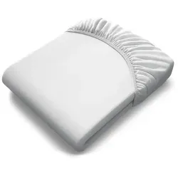 bett1.de Spannbettlaken BODYGUARD Jersey-Bettlaken mit Gummizug - Robustes und waschbares Spannbettlaken in Weiß (180-200 cm x 200 cm) mit rundum Gummizug. Ideal für Matratzen bis 22 cm Höhe. Pflegeleicht und mit geprüfter Qualität nach OEKO-TEX®.