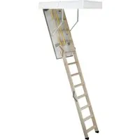 Minka Dachbodentreppe Tradition 140 cm x 70 cm - Innentreppen mit hoher Isolationsstärke (U-Wert 1,1 W/m²K) und stabiler Konstruktion aus Massivholz. Ideal für individuelle Deckenöffnungen und Raumhöhen bis 280 cm.