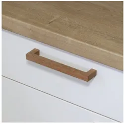 ekengriep Möbelgriff 351, Holzgriff aus Eiche für Küche, IKEA Schrank, Schubladen usw. beige Bohrlochabstand: 256mm