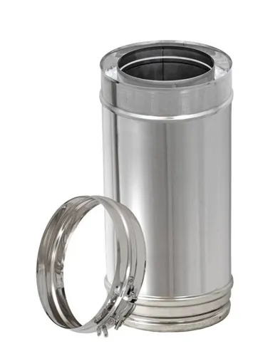 Schiedel Schornstein Längenelement 250 mm Messöffnung Edelstahl DW DN 200 Kamin