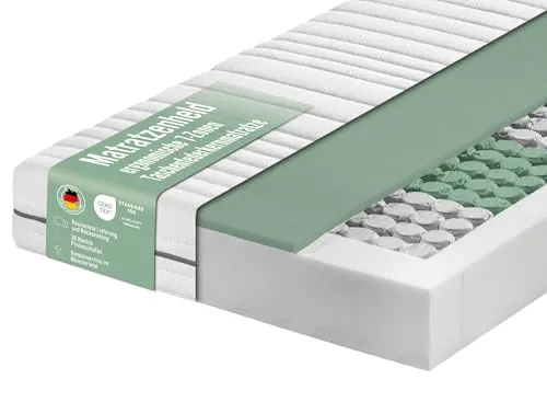 Matratzenheld Relax Matratze | Ergonomische 7-Zonen Taschenfederkernmatratze - Hochwertige Matratze aus Deutschland mit 7-Zonen Federkern für optimale Druckentlastung und Unterstützung. 30 Nächte Probeschlafen risikofrei!