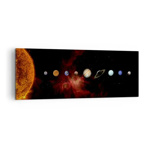 Wandbilder 140x50cm Leinwandbild Sonnensystem Planeten Kosmos XXL Bilder