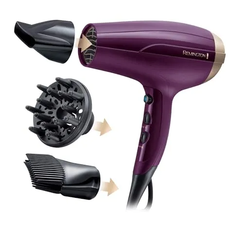 D5219 Haartrockner in Violett - Leistungsstarker 2300 Watt Haartrockner mit 3 Heiz- und 2 Gebläsestufen sowie einer Kaltstufe für schnellen und effektiven Föhnkomfort.