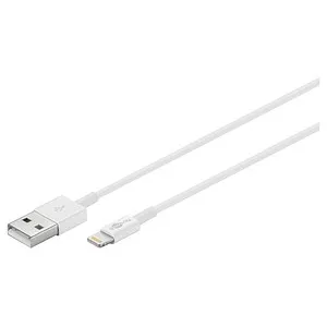 goobay USB 2.0 A/Lightning Kabel 1,0 m weiß, 1 St.