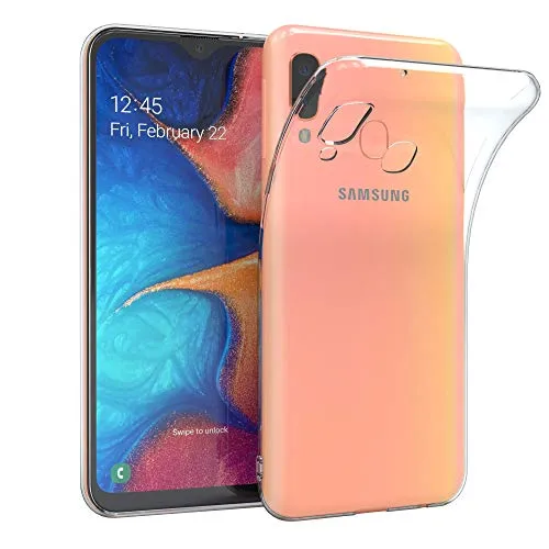 EAZY CASE Hülle kompatibel mit Samsung Galaxy A20e Schutzhülle Silikon, Ultra dünn, Slimcover, Handyhülle, Silikonhülle, Backcover, Durchsichtig, Klar Transparent