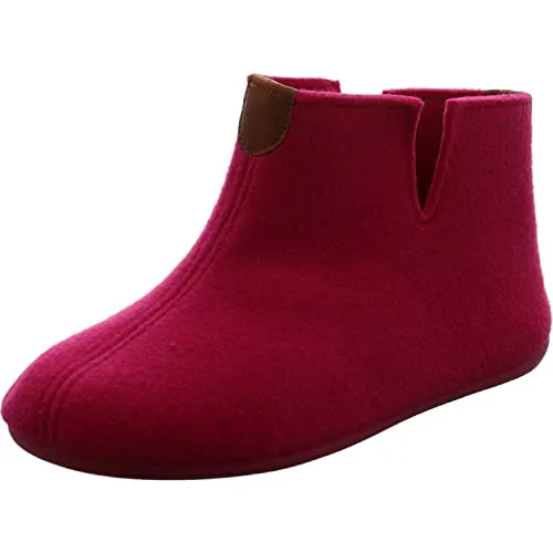 CM Hausschuh im Hüttenschuh Look - Damen Hausschuh in Pink von CM Confort, ideal für entspannte Stunden. Robustes Filzmaterial, wärmend und mit praktischem Wechselfußbett. Rutschfeste Gummisohle für sicheren Halt.