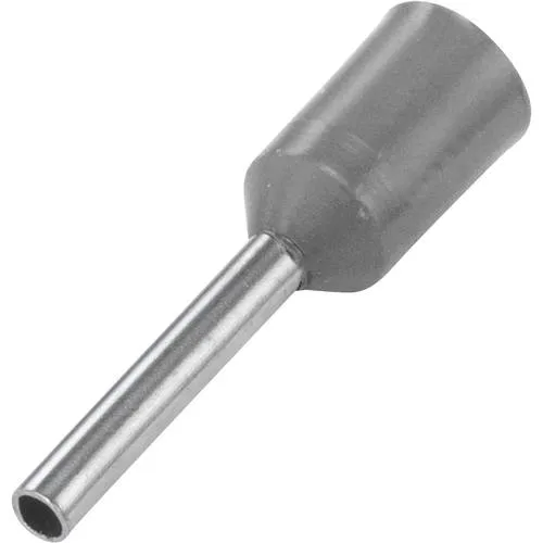 TRU COMPONENTS 1091280 Aderendhülse 0.75 mm² Teilisoliert Grau 100 St.