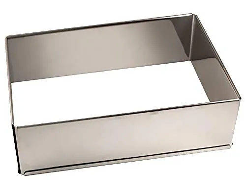 Lares Backrahmen extra hoch 7,5 cm verstellbar - Backrahmen für kreative Backprojekte, verstellbar von 17 bis 32 cm Breite, rostfrei und spülmaschinenfest - ideal für Torten und Gebäck.