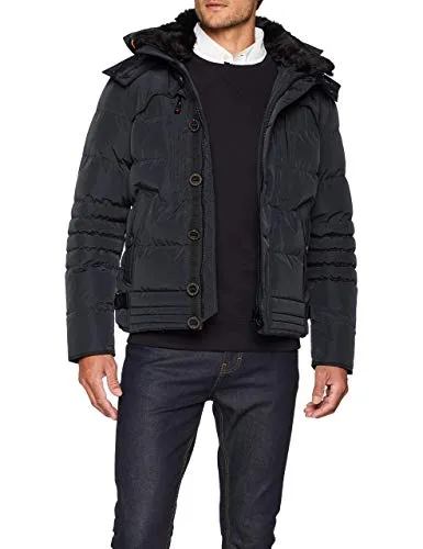 Wellensteyn Herren Stardust Jacke, Schwarz (Schwarz Sw), XX-Large - Funktionsjacke mit seitlichem Taillenriegel, weichem Teddyfutter und abnehmbarer gefütterter Kapuze für optimalen Tragekomfort.