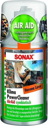 Sonax KlimaPowerCleaner AirAid 100 ml - Effektives Auto-Reinigungsmittel - Hochwirksames Reinigungsmittel für Klimaanlagen, sorgt für frischen Duft und angenehme Luft im Fahrzeug. Ideal für die Pflege und Reinigung von Klimaanlagen.