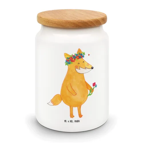 Vorratsdose Fuchs Blumen - Geschenk Blumenliebe Leckerlidose Liebe Blumenkranz
