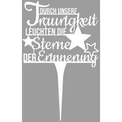 Illumino Grabstecker mit Trauerspruch - Wetterfeste Grabdekoration aus hochwertigem Stahl, elegantes Design mit Trauerspruch für eine liebevolle Erinnerung an deinen Hund.