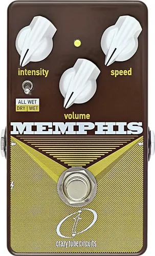 Crazy Tube Circuits Memphis - Analoge Modulationsschaltung für Studio & Recording, bietet Vintage-Preamp mit bis zu 20 dB Boost und True Bypass für authentische Klänge.