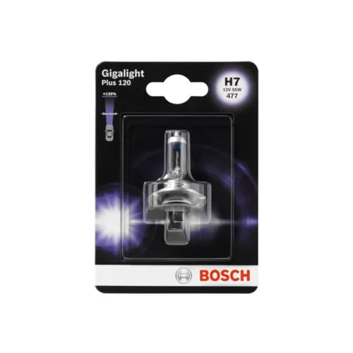 Glühlampe Halogen BOSCH H7 Gigalight Plus 120% 12V, 55W, 1 Stück [U]