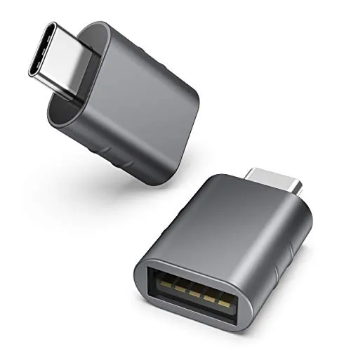 Syntech USB-C auf USB Adapter (2 Stück) Type-C auf USB 3.0 Female Handy-OTG-Adapter, Thunderbolt 4/3 auf USB3.0 Kompatibel mit iPhone 16 Pro Max MacBook Pro Air iPad Mac mini iMac Surface und mehr