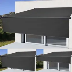 HW Vollkassetten-Markise elektrisch T124 - Markisen & Terrassenüberdachungen – Hochwertige Gelenkarmmarkise in elegantem Anthrazit, idealer Sonnenschutz für Terrasse und Balkon, elektrisch bedienbar für maximalen Komfort.