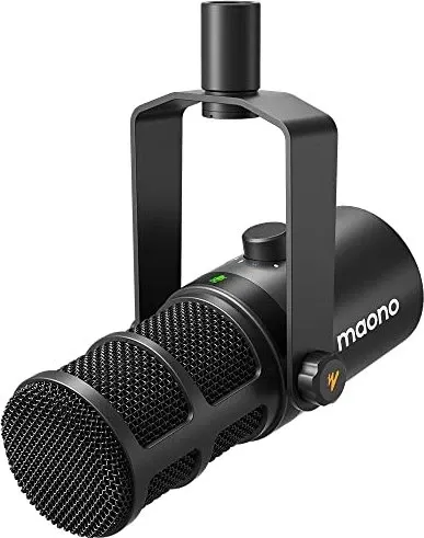 Maono PD400X Mikrofon - Dynamisches Sprecher- und Recording Mikrofon; vielseitig als XLR oder USB Mikrofon nutzbar; mit Maono-Link-App für Signalbearbeitung und umfassenden Kontrolleinstellungen.