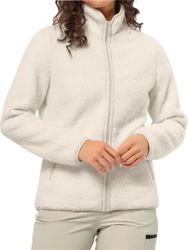 Jack Wolfskin Damen High Curl Jacke XL - Beige - Funktionsjacke aus kuscheligem Fleece, ideal für kalte Tage und minimalistische Outfits.