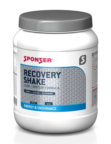Sponser Recovery Shake Banane 900g - All-in-One Regenerationsshake - Energie-Shake für schnelle Regeneration nach dem Training, kombiniert hochwertige Proteine und Kohlenhydrate für optimalen Muskelaufbau und Energiespeicherauffüllung.