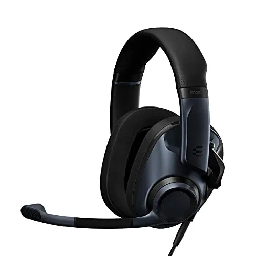 EPOS H6Pro Closed Schwarz Gaming Headset - Gaming-Headset für PC, Mac und Konsolen mit geschlossenem Design für klaren Klang und hohe Konzentration. Ideal für lange Sessions dank gepolsterter Ohrbügel und abnehmbarem Mikrofonarm.