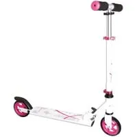 Aluminium Scooter 125 mm weiß/pink - Roller / Kickboards, leicht und robust mit einer Tragkraft von 100 kg – ideal für Kinder und Erwachsene!