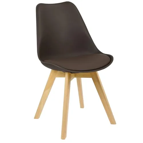WOLTU Esszimmerstuhl mit Massivholz Beinen - Skandinavisches Retro Design - Esszimmerstühle mit ergonomischer Rückenlehne und hochdichtem Schaumstoff für optimalen Sitzkomfort. Ideal für Esszimmer, Wohnzimmer oder als Schreibtischstuhl.