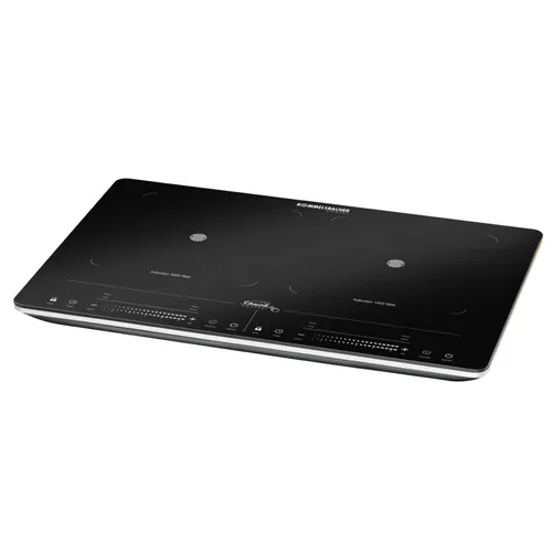 ROMMELSBACHER Doppelkochplatte CT 3420 IN Induktion - Glaskeramik, Touch Control, 10 Leistungs- und Temperaturstufen, modernes Slim-Design und pflegeleichte Kochfläche