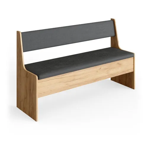 Vicco Sitzbank Roman, Sand/Anthrazit, 136 x 42 cm - Sitzbänke mit gepolsterter Truhenfunktion, ideal für Laminatböden und vielseitig kombinierbar - hochwertiger Sandeiche-Look für Ihr Zuhause.