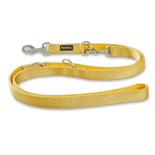 Wolters Führleine Professional Comfort gelb 200 cm - Hundeleine, strapazierfähig und komfortabel für entspannte Spaziergänge mit Ihrem Hund