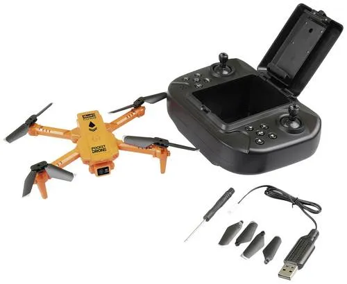 Revell Control 23810 RC Quadrocopter Pocket - Ferngesteuerte Mini-Drohne mit 720K-Kamera, faltbar und ideal für spannende Indoor-Flüge
