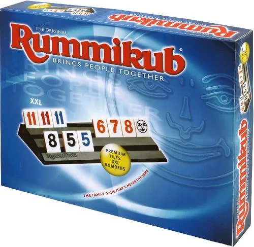 Jumbo Spiele Original Rummikub XXL - Großer Klassiker der Gesellschaftsspiele für 2-4 Spieler, fördert Cleverness und Spaß für die ganze Familie
