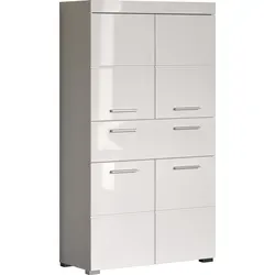 INOSIGN Midischrank Avena - Badschrank mit 1 Schublade und 4 Türen, 73x31x130 cm - Bad-Kommoden, stilvoller und pflegeleichter Schrank mit hochglänzenden Fronten, ideal für modernes Badezimmerdesign.