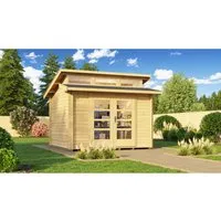 weka Gartenhaus 158 Gr.1, 28 mm, mit 3 Oberlichter - Gartenhaus mit 3 Oberlichtern für optimale Lichtverhältnisse, ideal zum Lagern und Arbeiten im Garten.