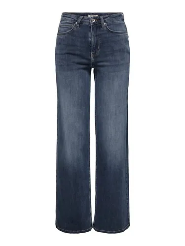 ONLY Female Jeans ONLMADISON - Hohe Taille, Weiter Beinschnitt - Stylische Jeans mit weitem Bein und hoher Taille. Ideal für einen lässigen Look, gefertigt aus hochwertigem Material für optimalen Tragekomfort.
