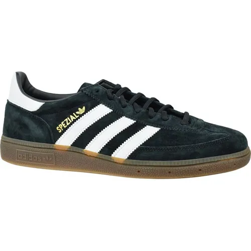 adidas Handball Spezial Schwarz Weiß - Unisex Sneaker 36 EU - Sneaker für Herren in Schwarz-Weiß, aus hochwertigem Wildleder und Synthetik, ideal für Berufskleidung und Alltag mit bequemer Gummisohle.