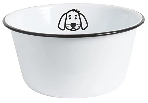 IB Laursen - Fressnapf, Hundenapf, Futternapf - für Hunde - Emaille - Ø 17 cm