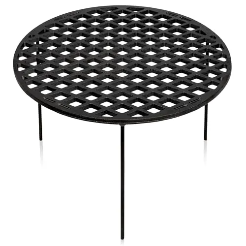 BBQ-Toro Gusseisen Grillrost Ø 54 cm mit 3 Beinen - Grillroste | Multifunktionales Gussrost als Grillrost und Dutch Oven Untersetzer, bereits eingebrannt für sofortigen Einsatz.