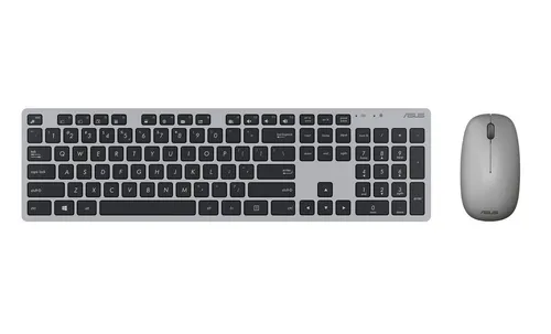 Asus | Szary | W5000 | Zestaw klawiatura i mysz | Bezprzewodowy | Mysz w zestawie | PL | Szary | 460 g - Grau