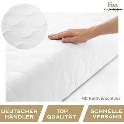 KingBEZUG Matratzenbezug 90x200 cm - Matratzenauflagen mit hypoallergenen Materialien, waschbar und mit elegantem Steppmuster, für außergewöhnlichen Komfort und eine verlängerte Lebensdauer Ihrer Matratze.